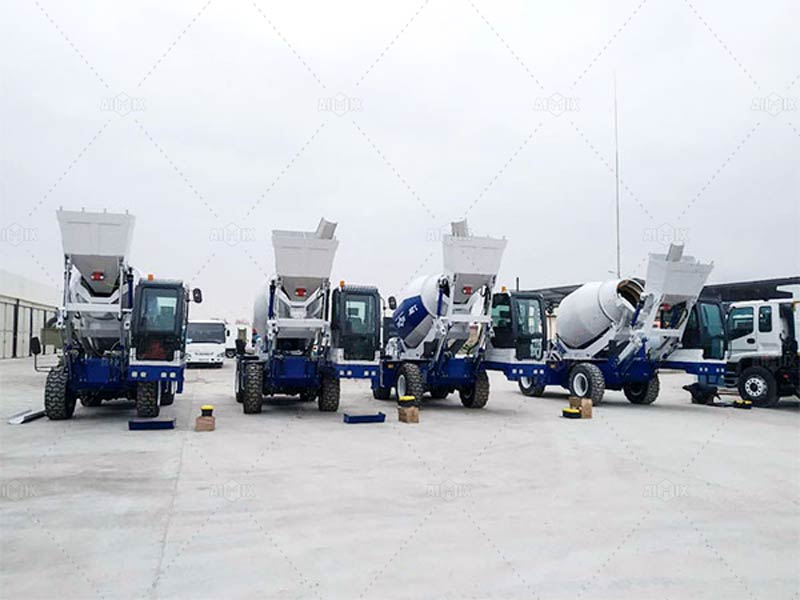 self-loading concrete mixers