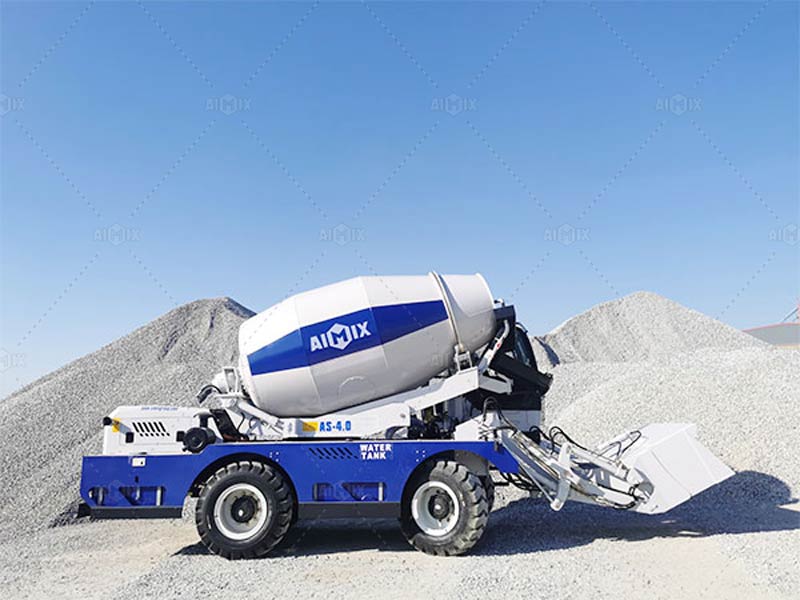self-loading mixer on site mixing