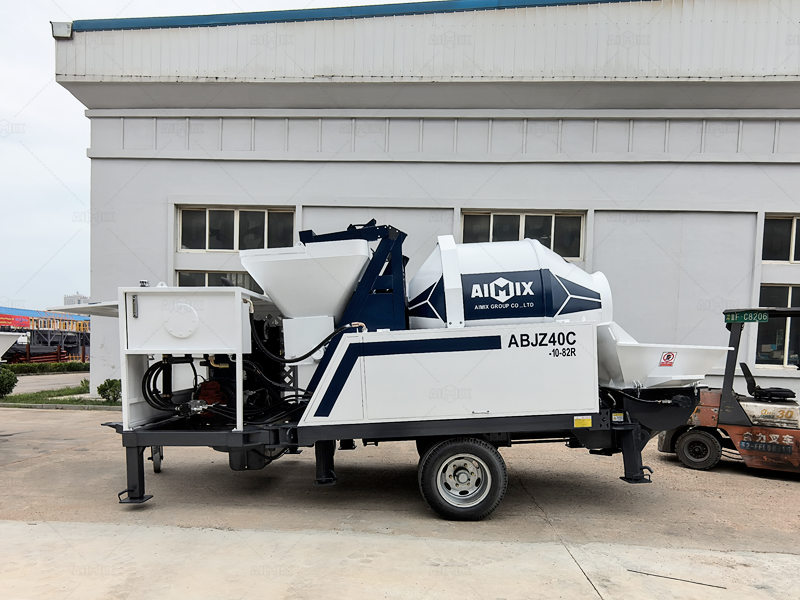 ABJZ40C portable concrete mixer with pump