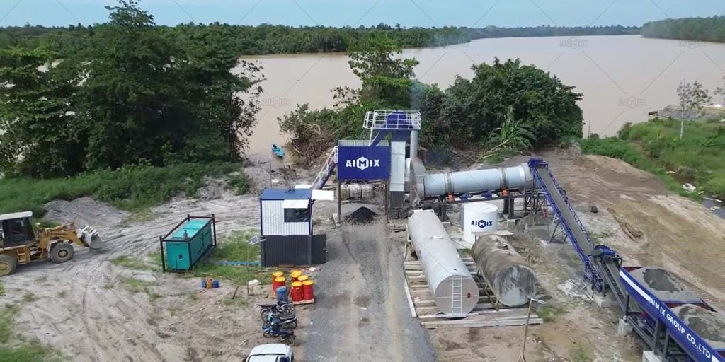 80TPH Drum Mix Plant for Producing Asphalt Aggregates in Mukah, Malaysia