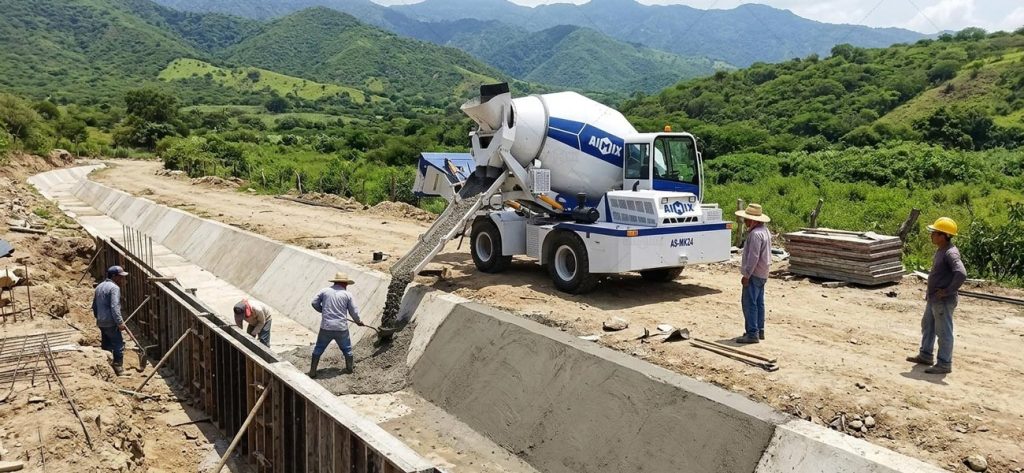 ASMK24 Self-Loading Concrete Mixer for Rural Road Paving
